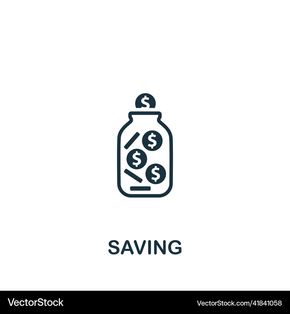 Saving icon monochrome simple for templates vector image
