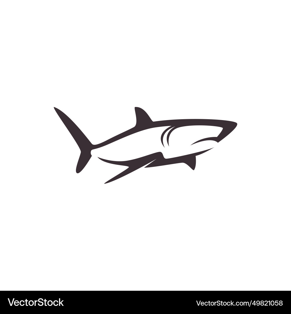 Shark icon logo design – Free Vector | VectorStock, image size:1000x1080