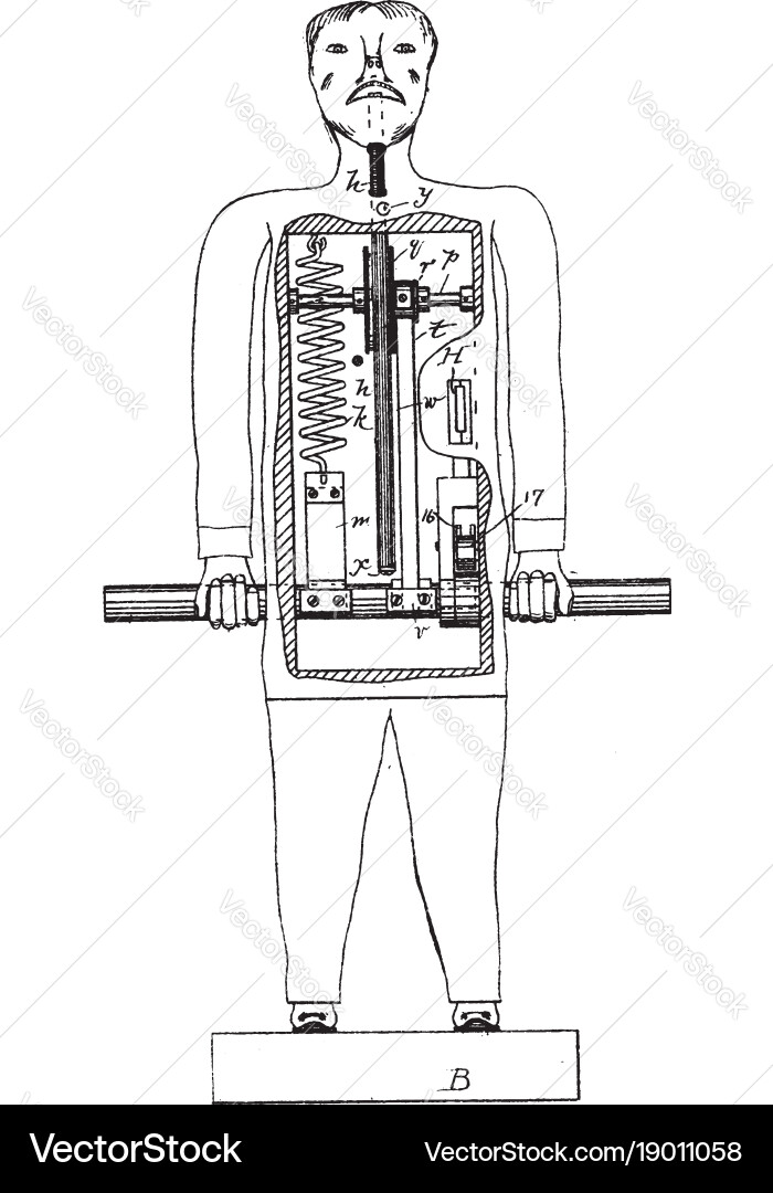 Spring testing wrist machine operated by coin vector image