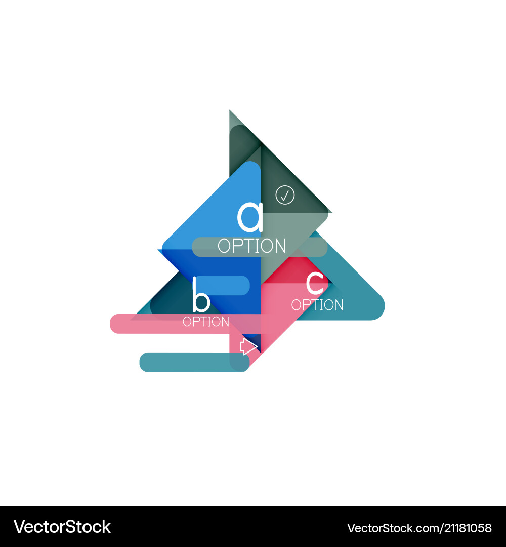 Triangle data visualization design option Triangle data visualization design option Vector Image
