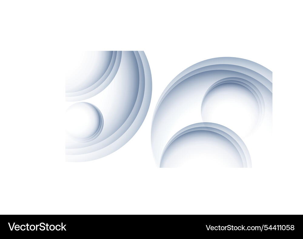 White abstract background with circles paper layer White abstract background with circles paper layer vector image