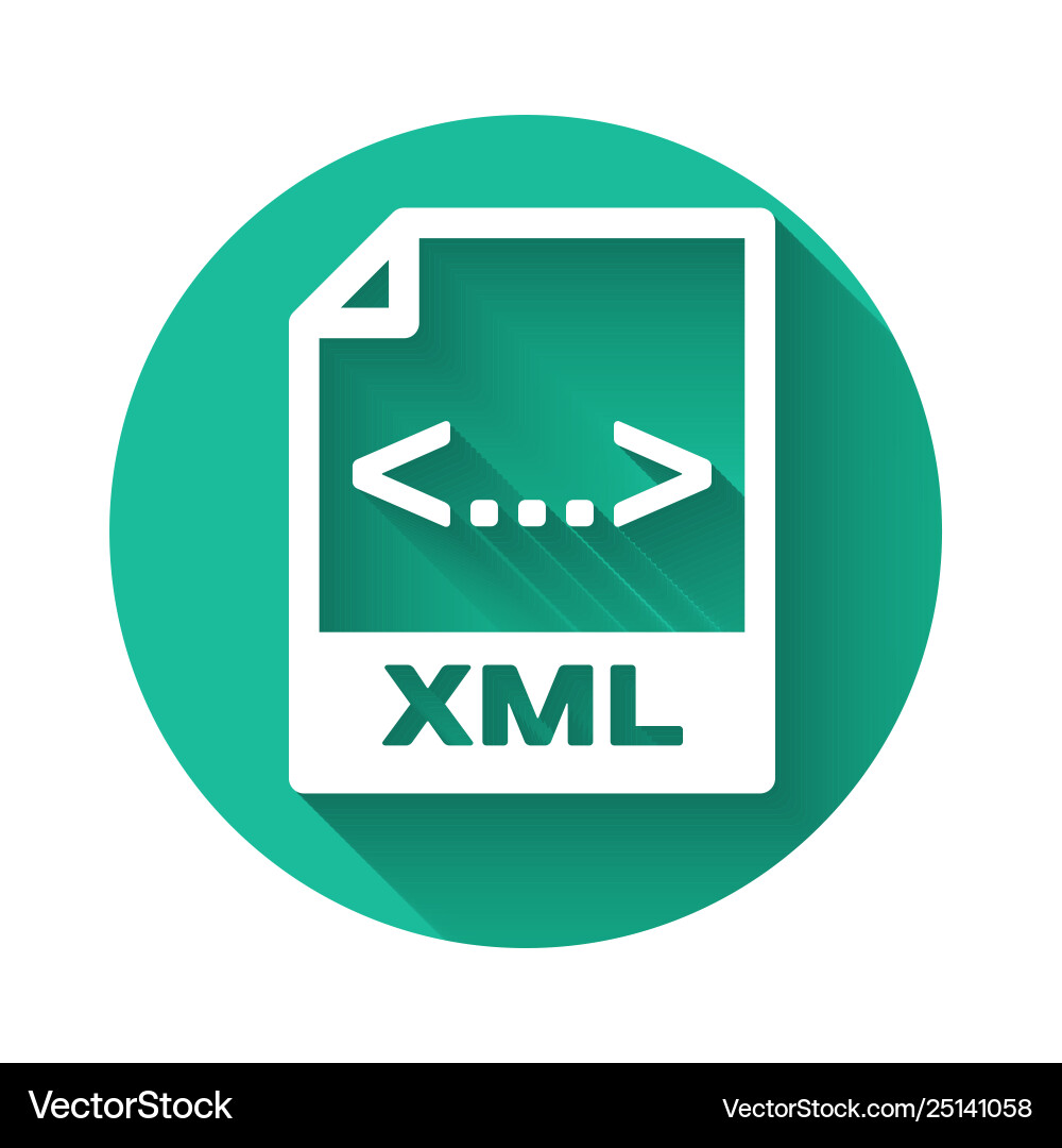 White xml file document icon download button White xml file document icon download button vector image
