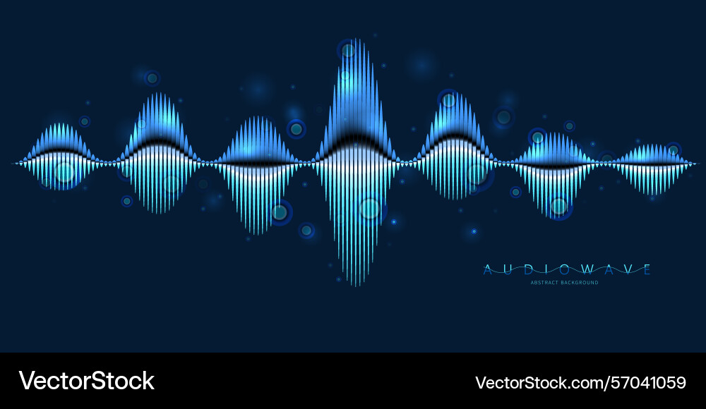 Abstract background with color sound wave lines Vector Image