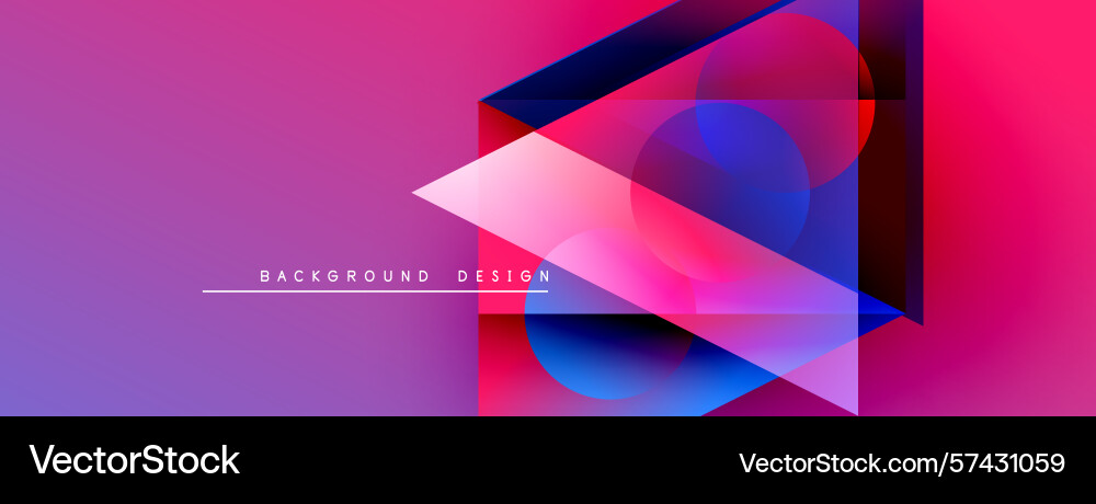 Abstract geometric shapes overlap creating Vector Image