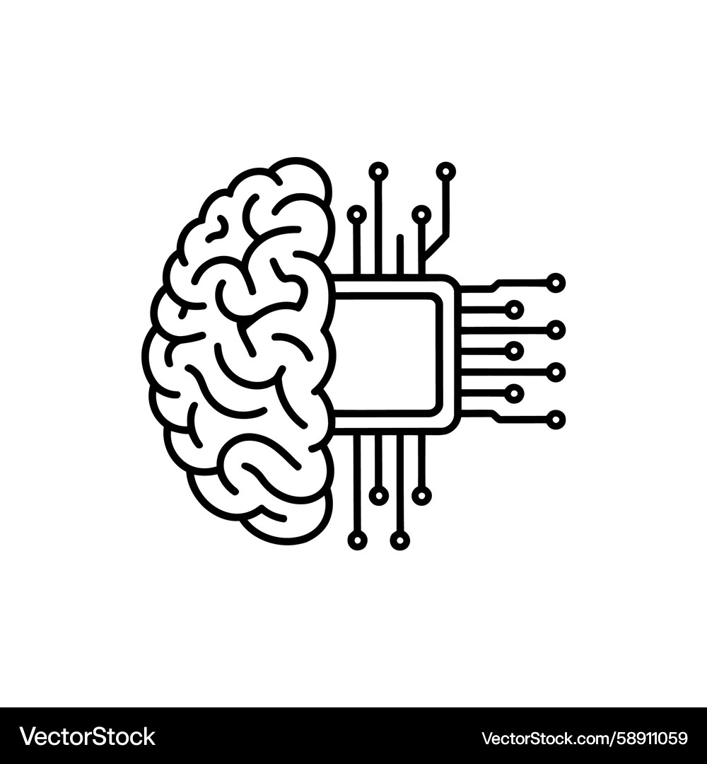 Artificial Intelligence Neural Network Vector Image