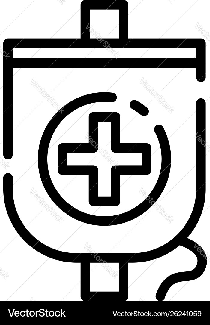 Blood package icon outline style Blood package icon outline style vector image
