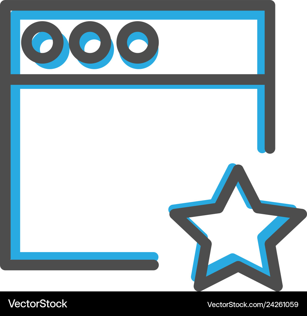 Browser icon design interaction line Vector Image