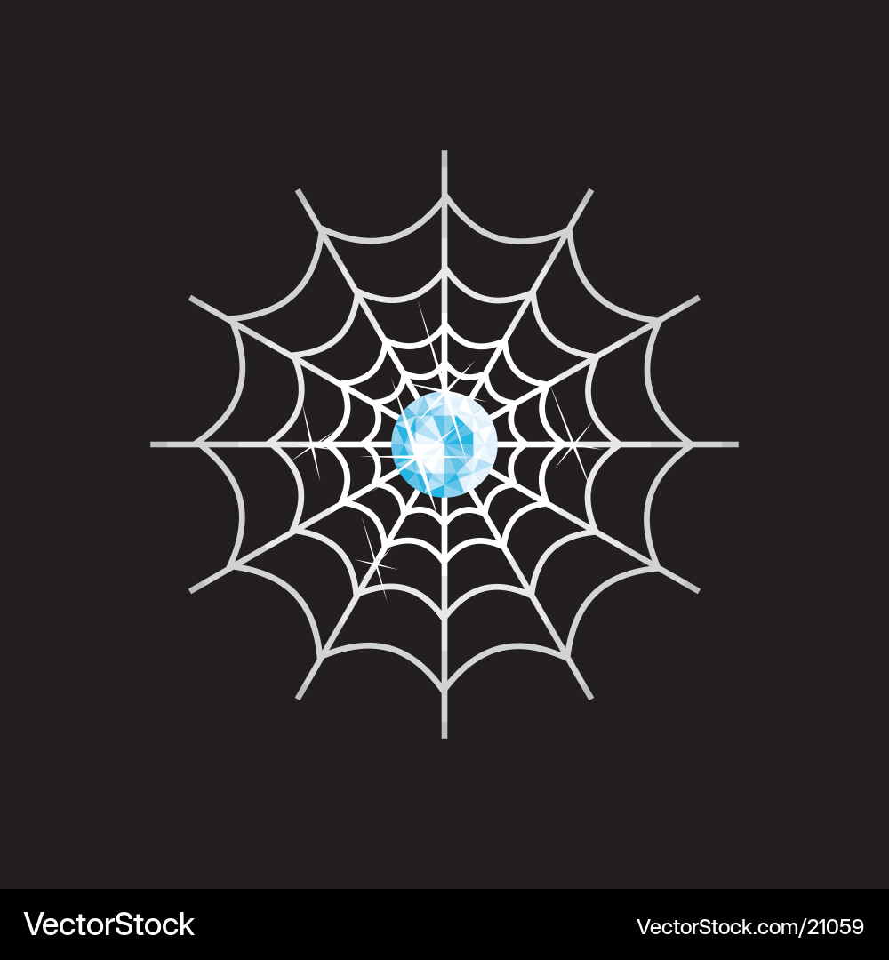 Diamond in net vector image