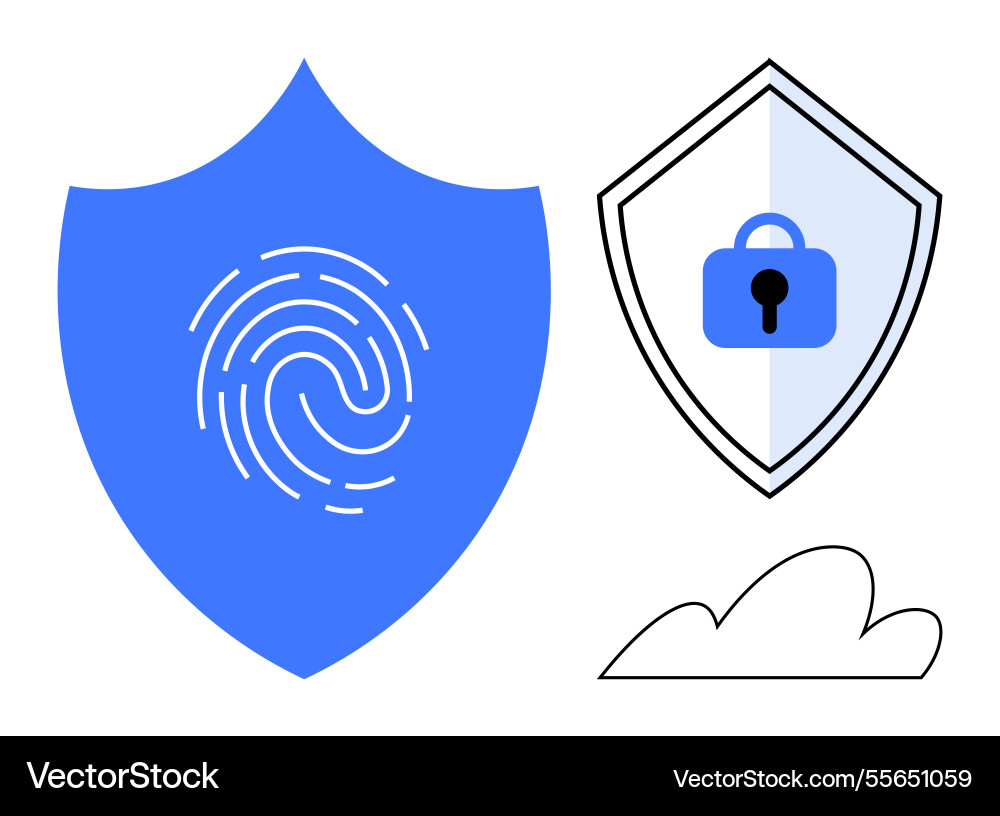 Digital security icons representing fingerprint Digital security icons representing fingerprint vector image