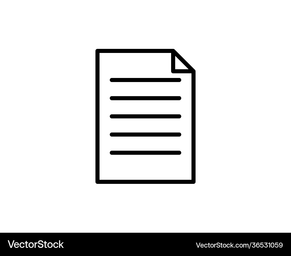 Document icon file text a sheet paper Document icon file text a sheet paper vector image