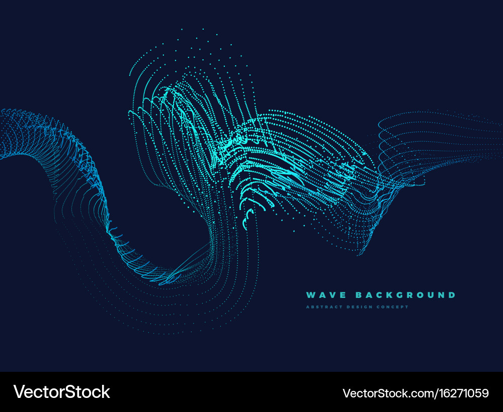 Dynamic Particle Wave Effect vector image