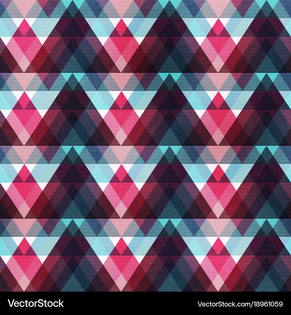 Geometric Red Triangle Pattern vector image