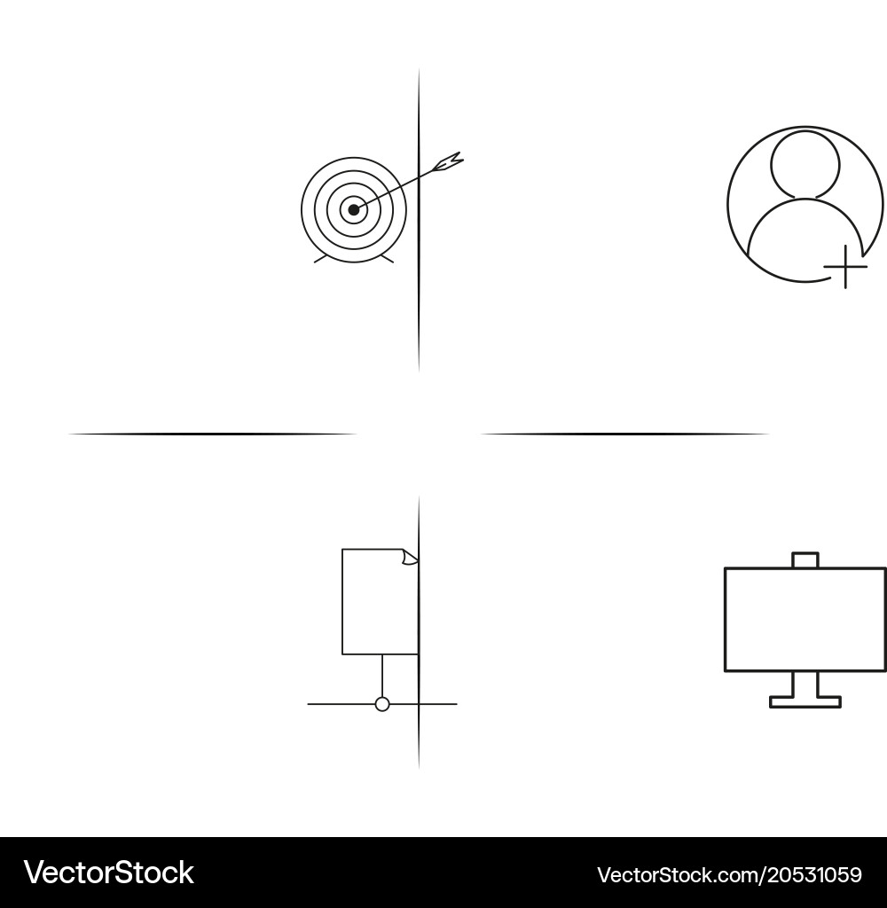 Internet technologies simple linear icons set vector image