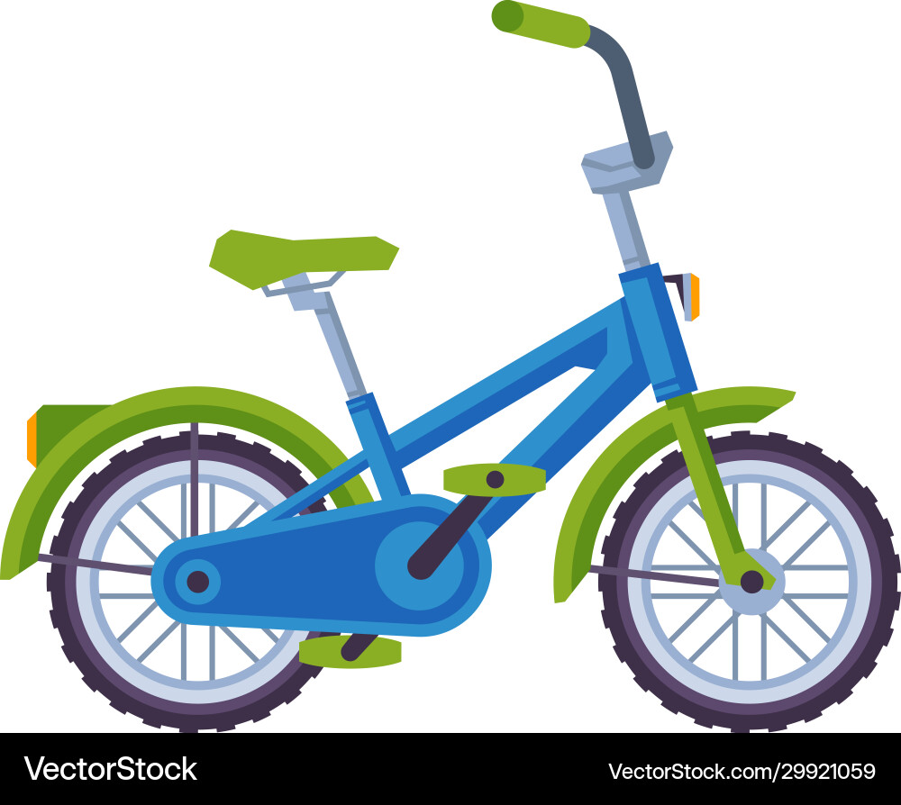 Kinderfahrrad ökologischer Sporttransport süß Kinderfahrrad ökologischer Sporttransport süß vektorbild