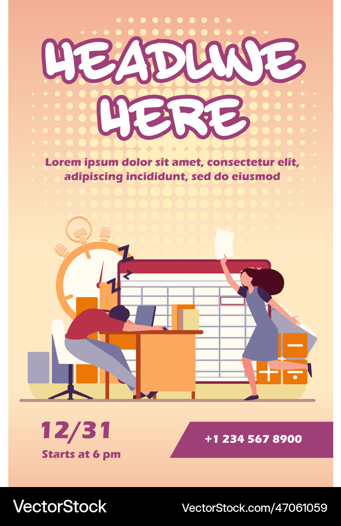 Lazy office worker Lazy office worker vector image