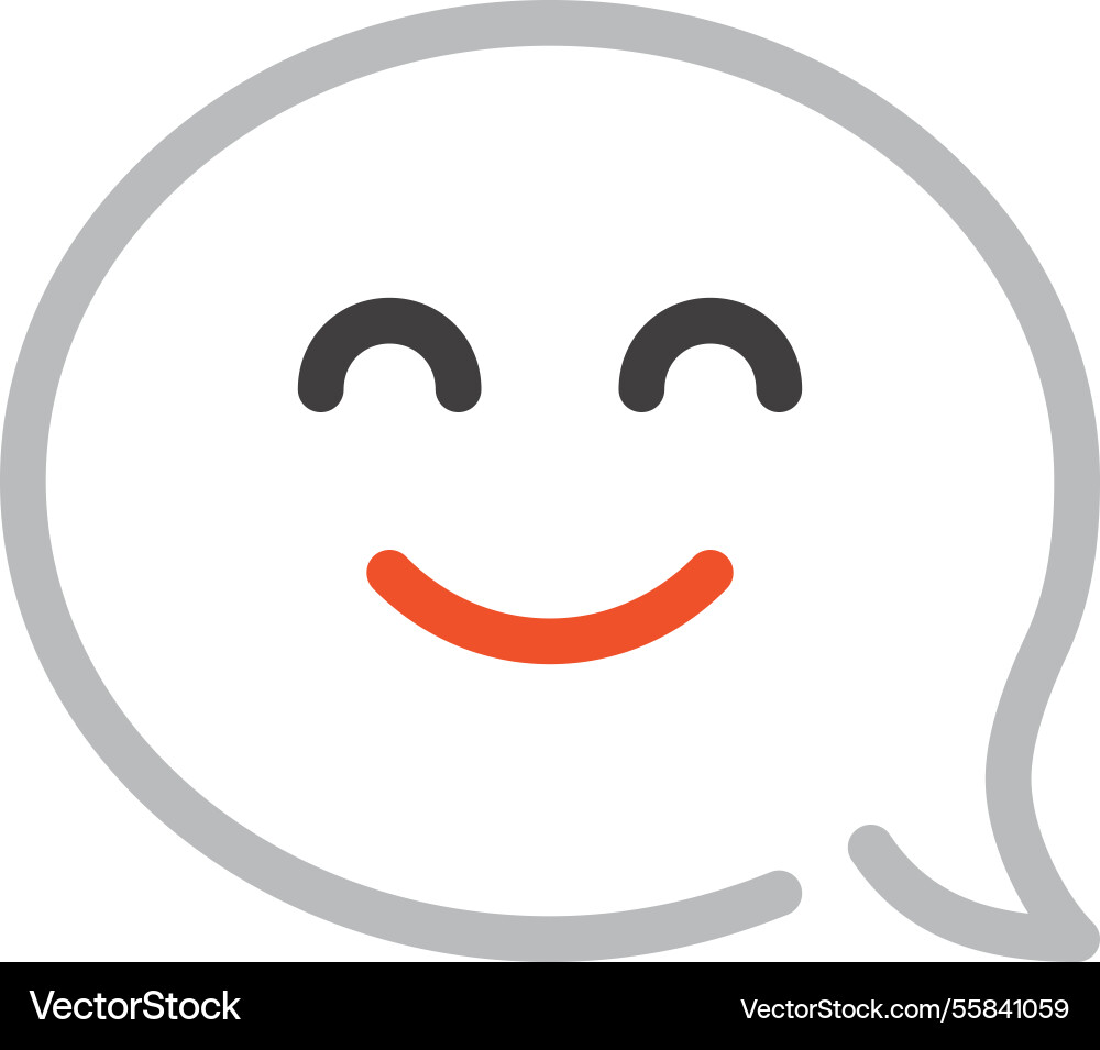 Message bubble flat line web icon concept Message bubble flat line web icon concept vector image