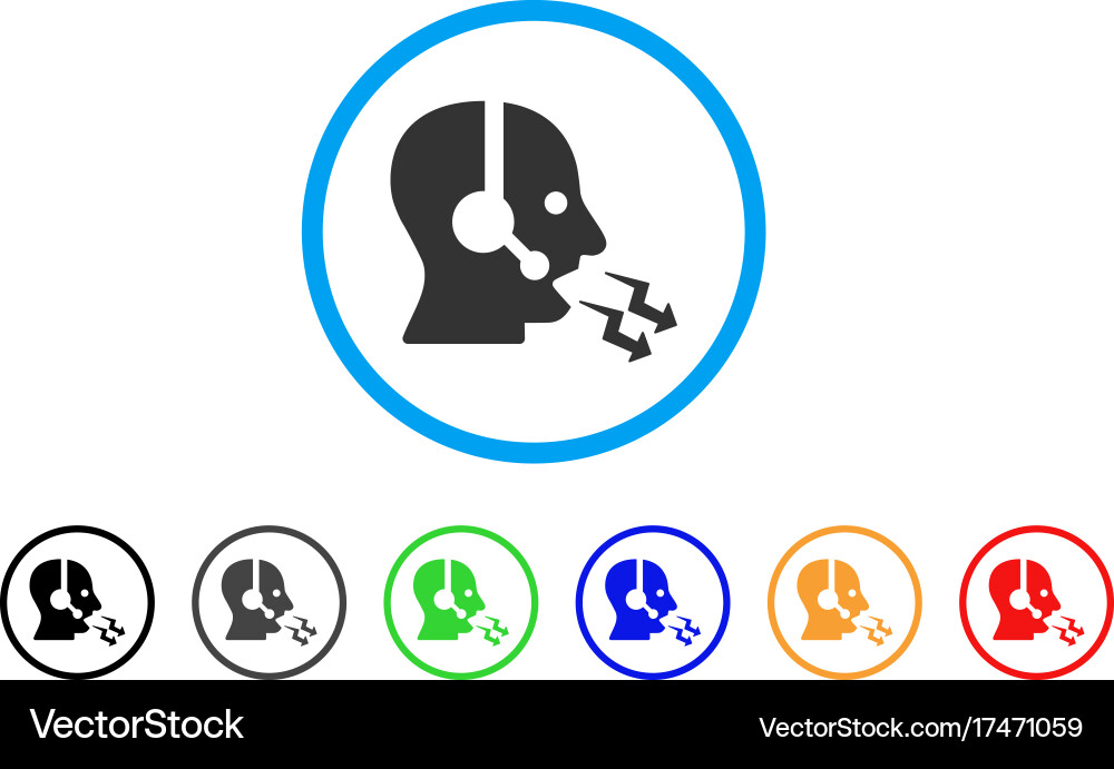 Operator shout rounded icon Vector Image