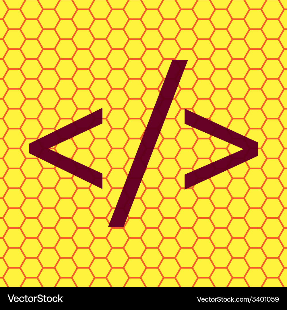 Programming code icon symbol flat modern web Vector Image
