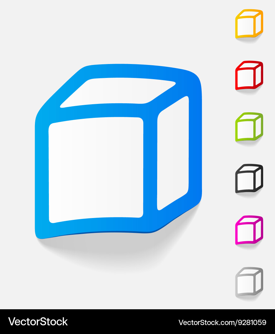 Realistic design element cube vector image