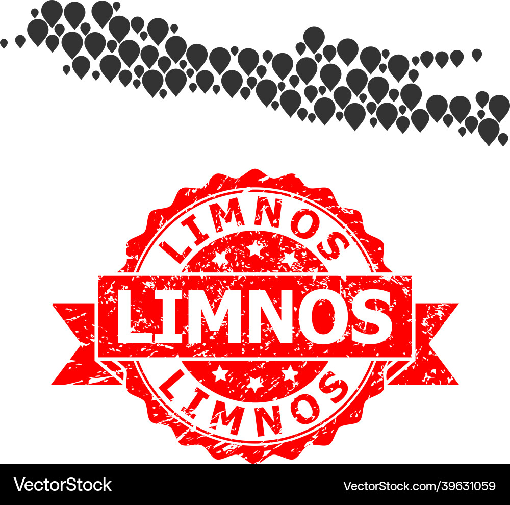 Rubber limnos seal and marker mosaic map of java Rubber limnos seal and marker mosaic map of java vector image