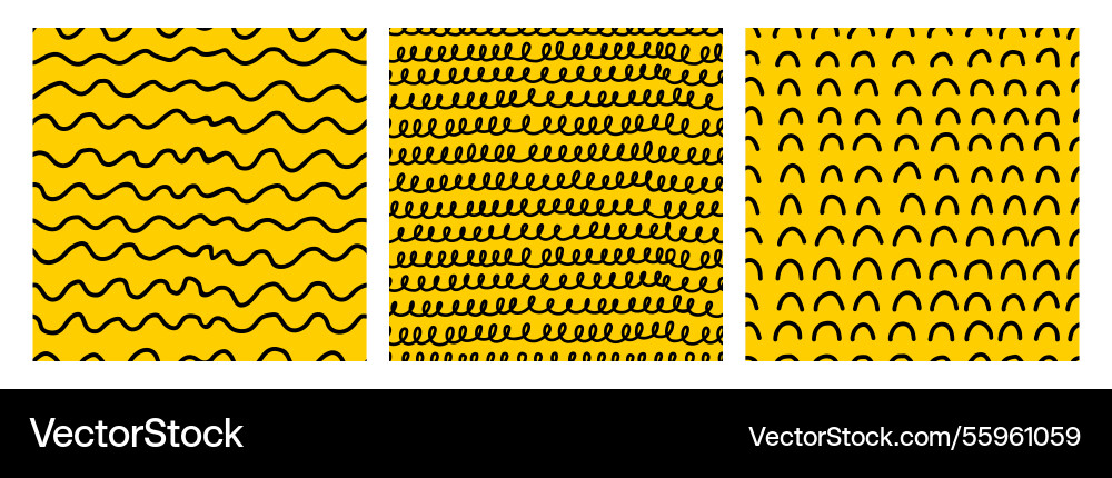 Seamless hand drawn pattern set with small dashes Seamless hand drawn pattern set with small dashes vector image