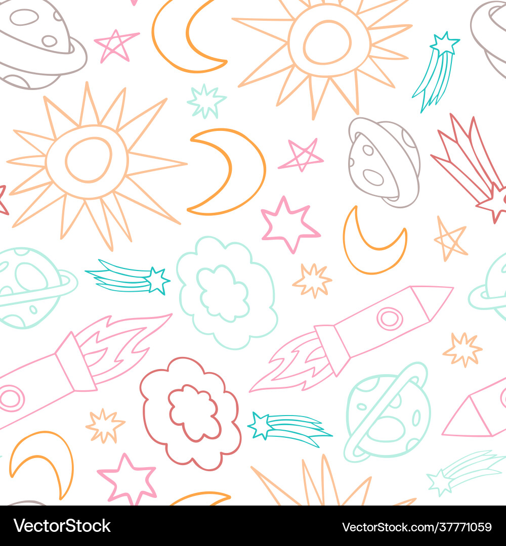 Seamless pattern colorful design outer Seamless pattern colorful design outer Vector Image