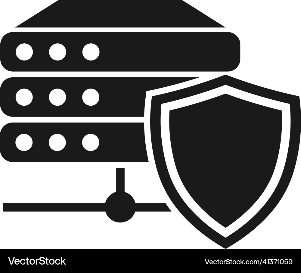 Server security icon design hosting concept Vector Image