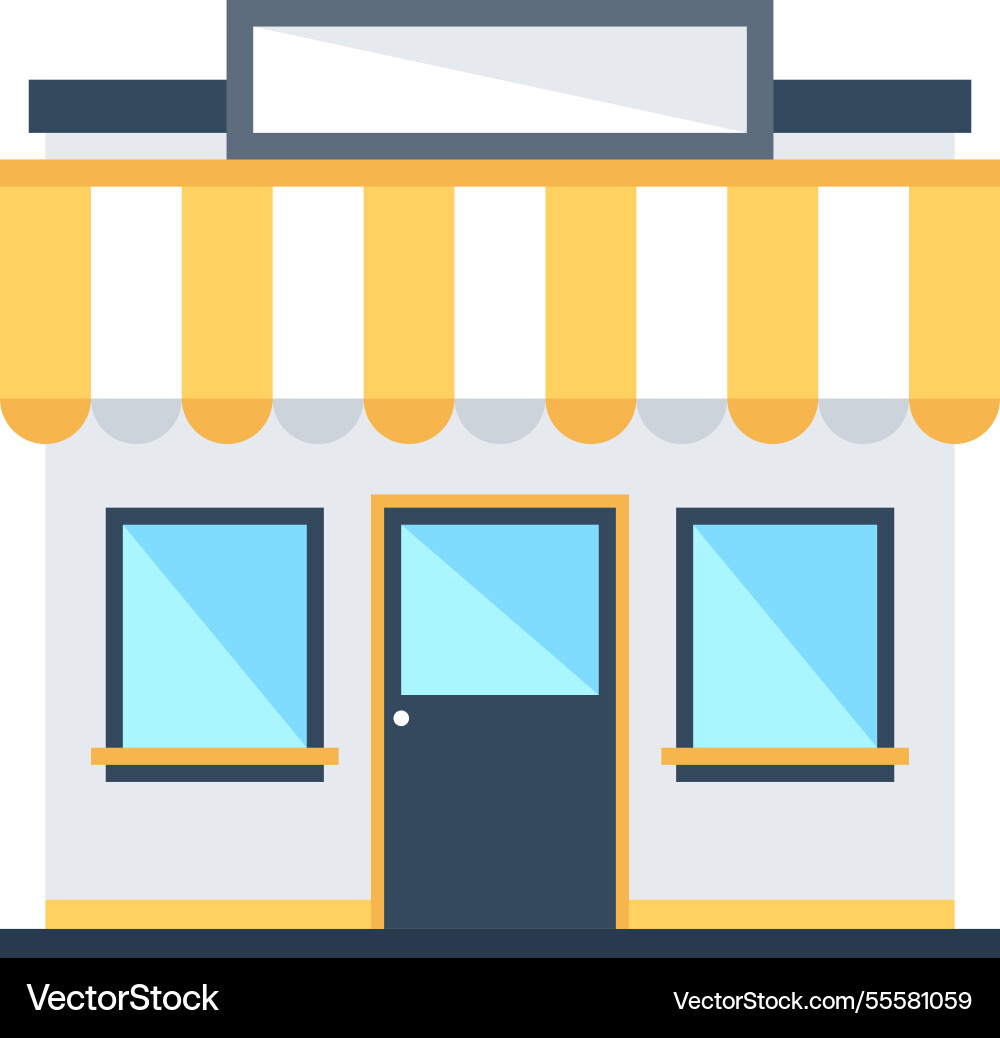 Store flat web icon concept Royalty Free Vector Image