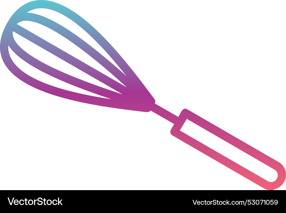 Whisk line gradient design Vector Image
