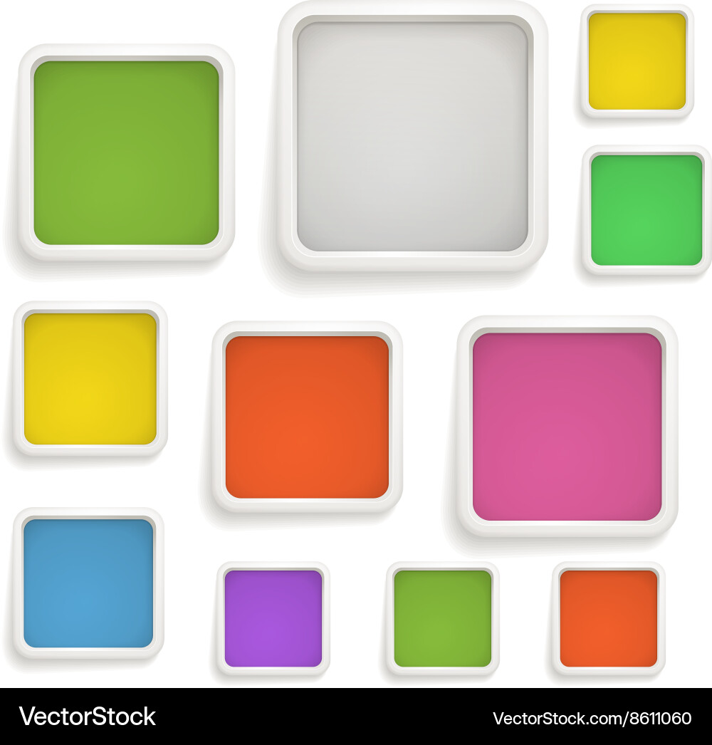 Abstract background of color boxes template vector image