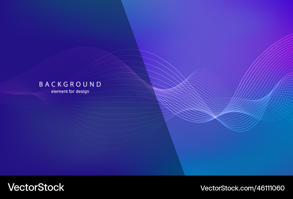 Abstract gradient background wave element Abstract gradient background wave element vector image