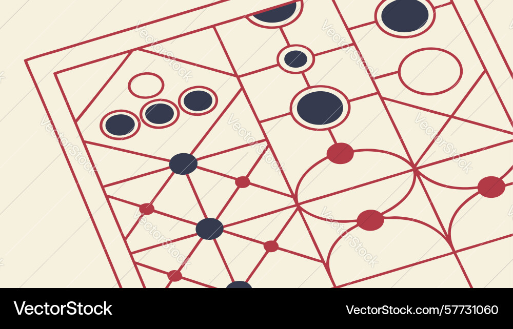 Abstract network grid with nodes graphic design vector image