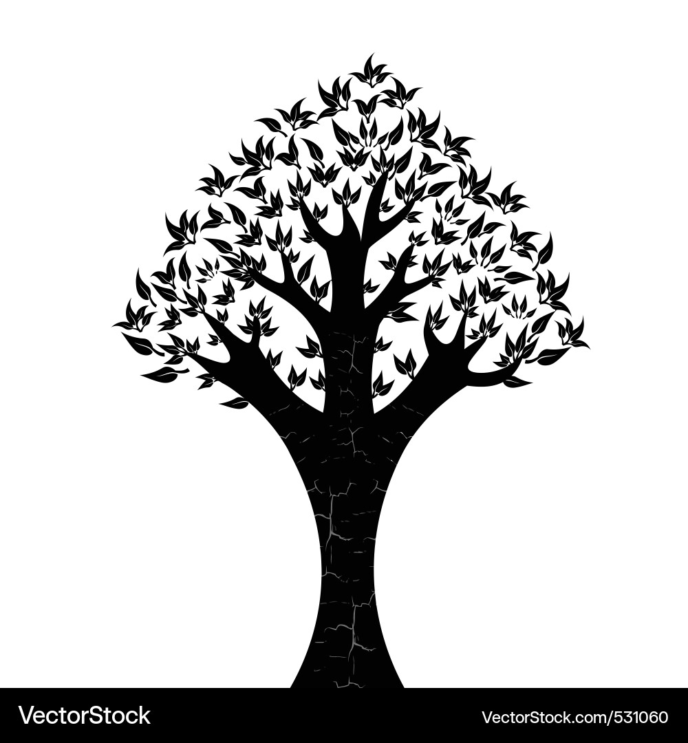 Abstract tree on white background Vector Image