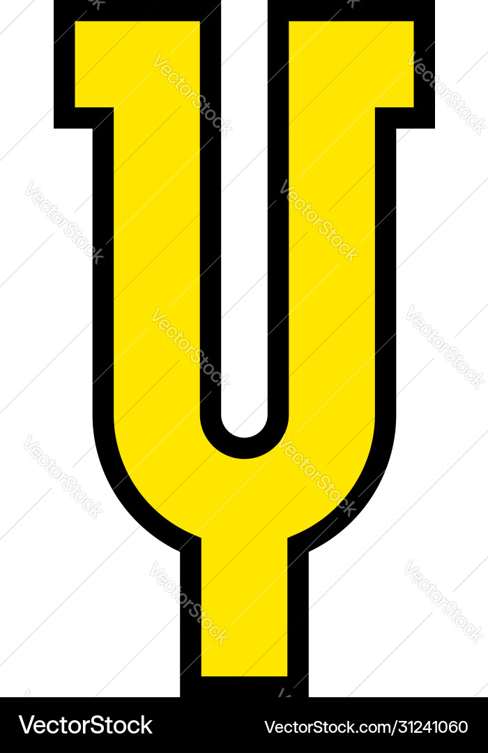 Colored font alphabet in simple style letter Colored font alphabet in simple style letter vector image