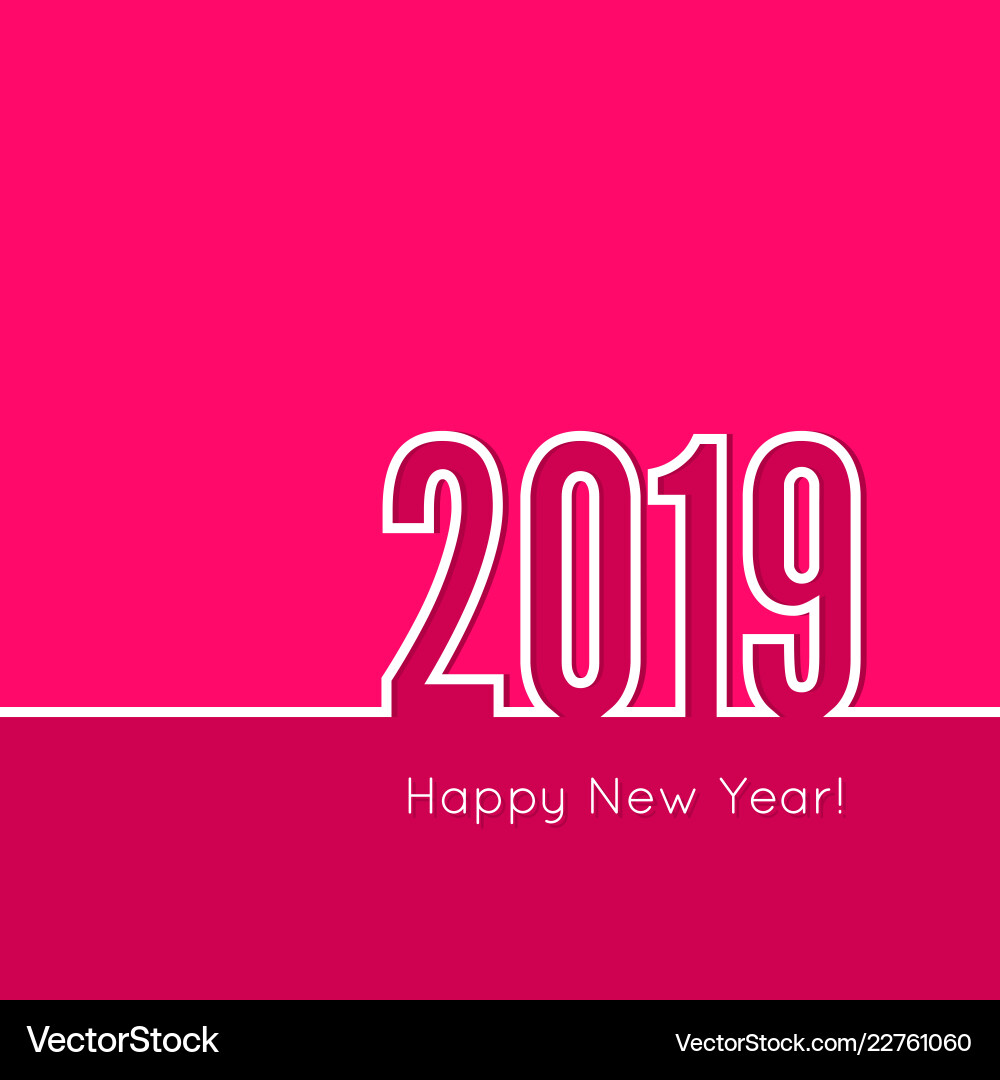 Creative happy new year Creative happy new year vector image