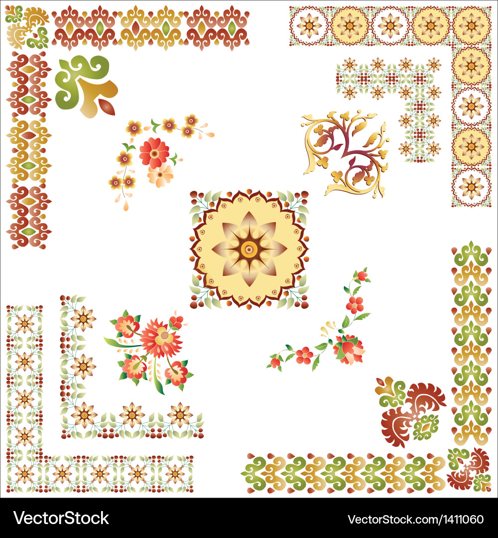 Design elements colorful Vector Image