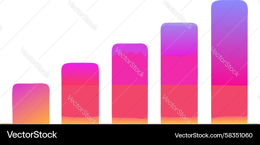 Dynamic Rising Bar Graph Vector Image