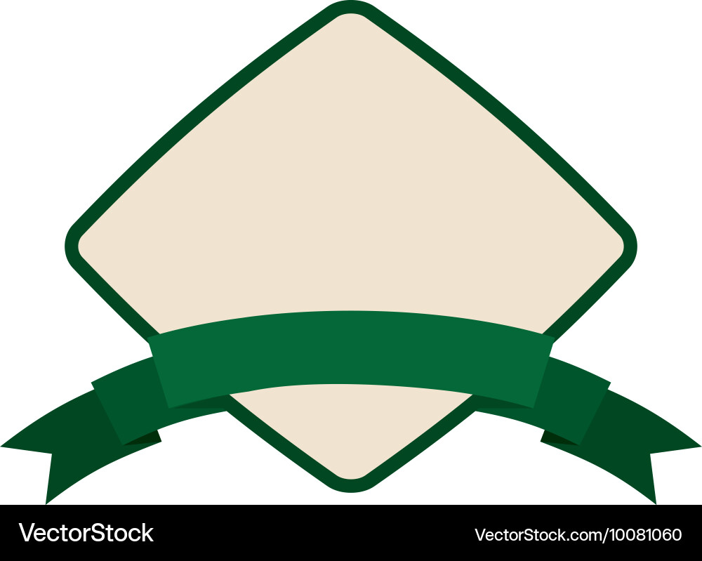 Frame with ribbon isolated icon design Vector Image