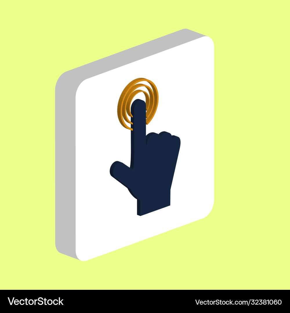Hand click push simple icon symbol design vector image