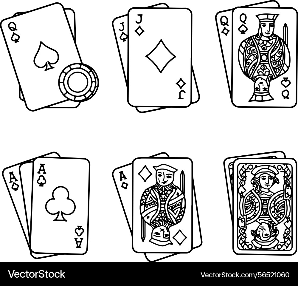How to create playing card artwork learn detailed Vector Image