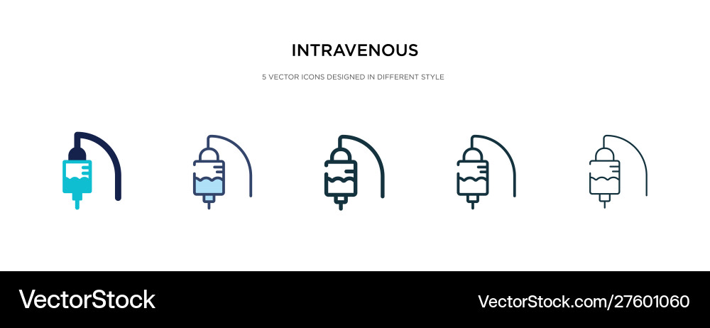 Intravenous icon in different style two colored Intravenous icon in different style two colored vector image