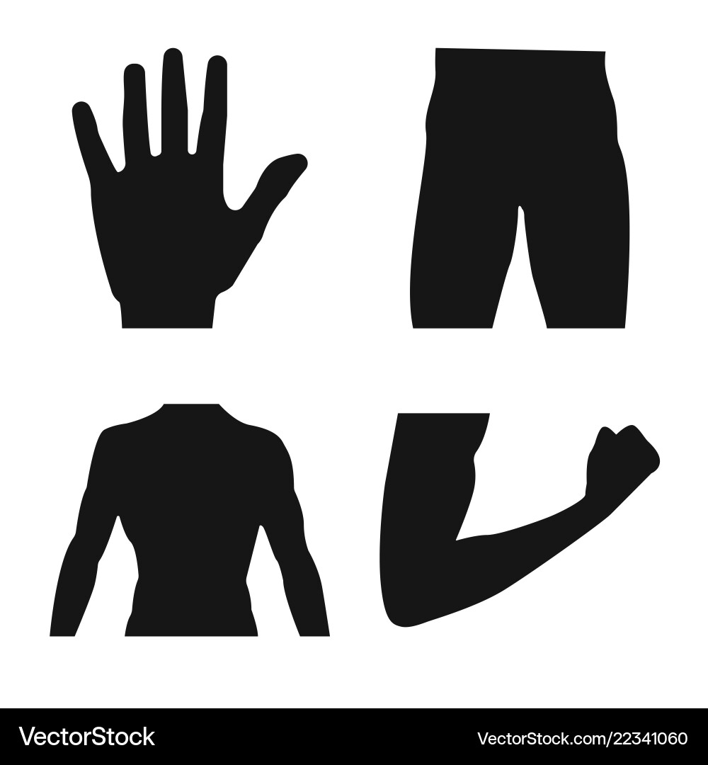Isolated object of human and part icon set Isolated object of human and part icon set vector image