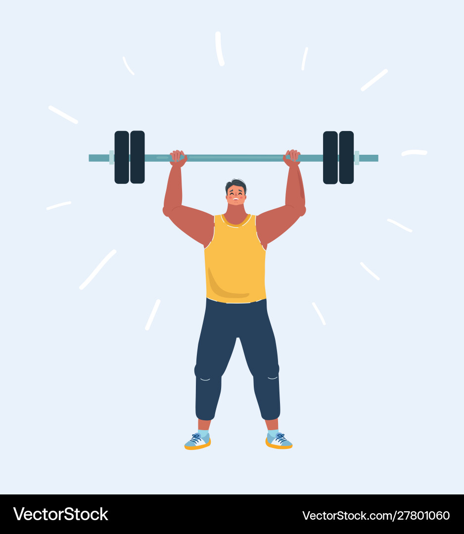 Man doing exercises Vector Image