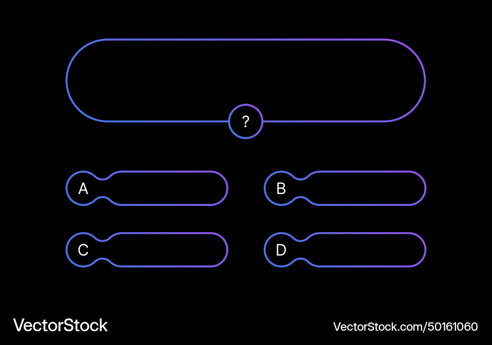 Quiz Game Template - Multiple Choice vector image