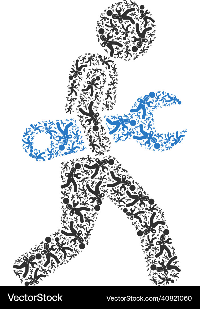 Spanner courier recursion icon composition of self Spanner courier recursion icon composition of self Vector Image