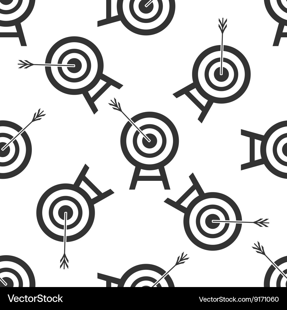 Target with dart in black icon pattern vector image