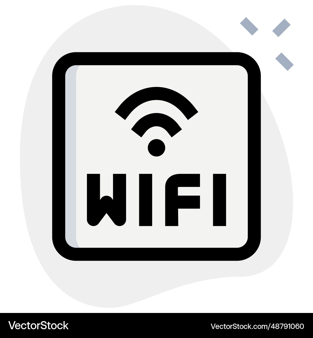 Wireless wi-fi technology used to link computers vector image