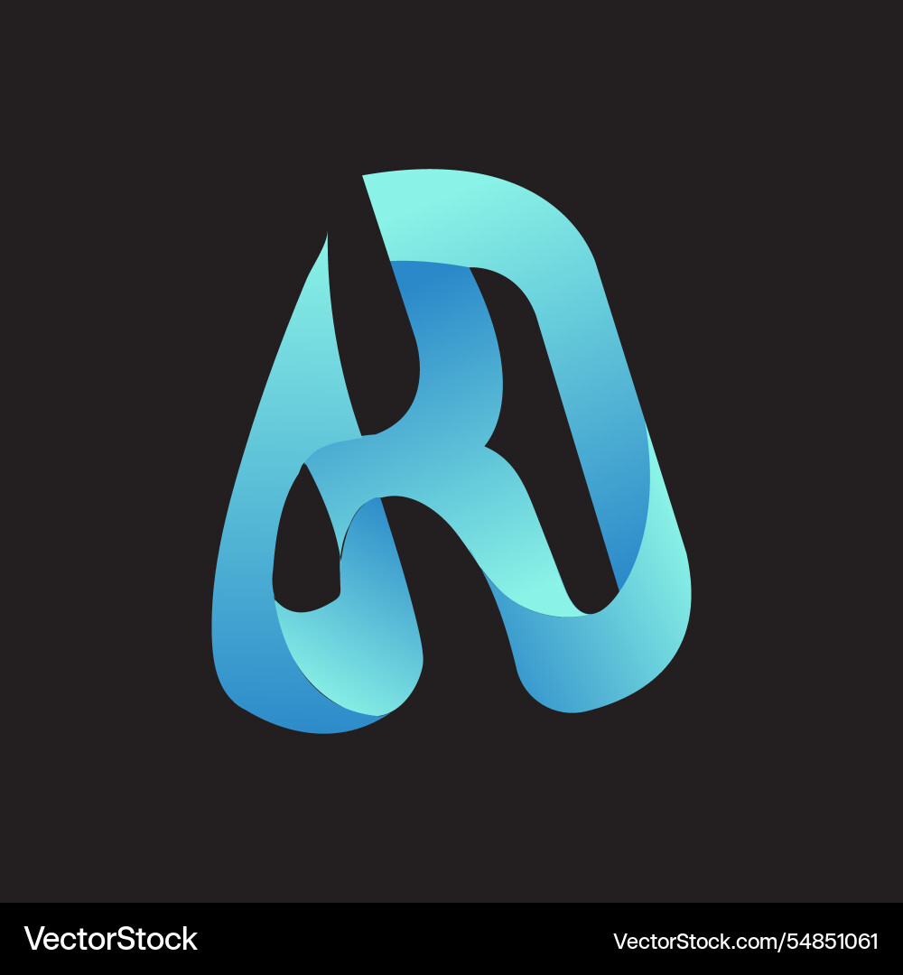 A abstract gradient letter logo A abstract gradient letter logo vector image