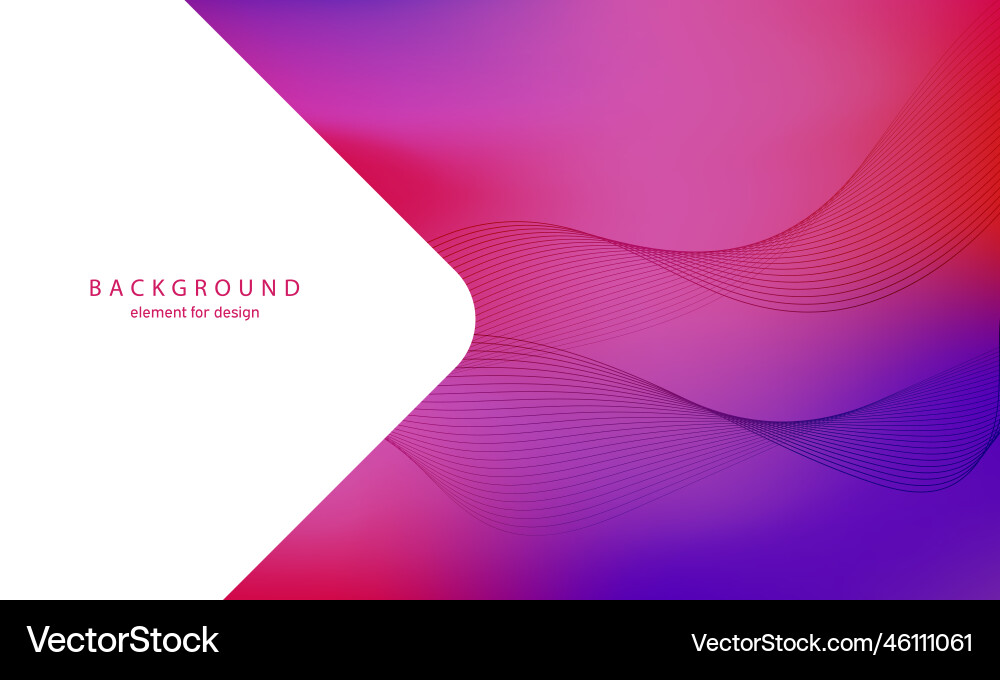 Abstract gradient background wave element Abstract gradient background wave element vector image