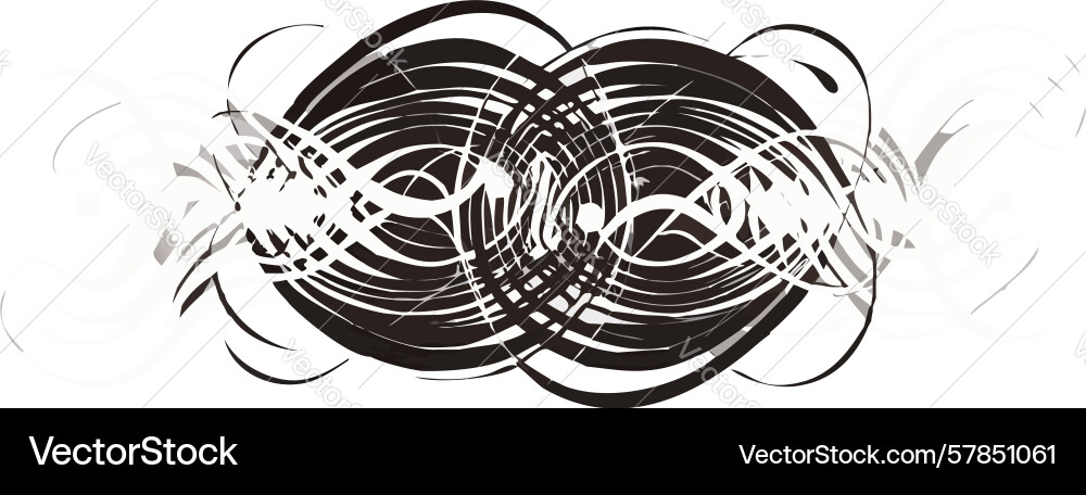 Abstract swirling vortex of intersecting lines vector image